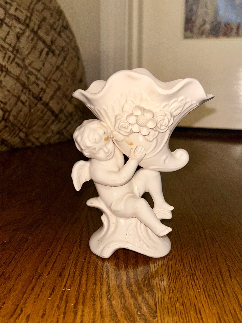 Vintage/Antique Napco Japan Cherub Vase/Planter